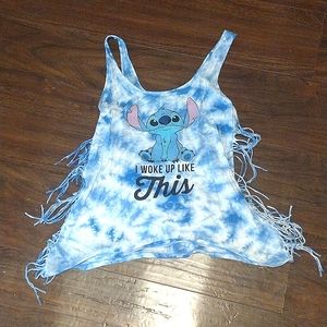 XS Disney Stitch Frayed Tank